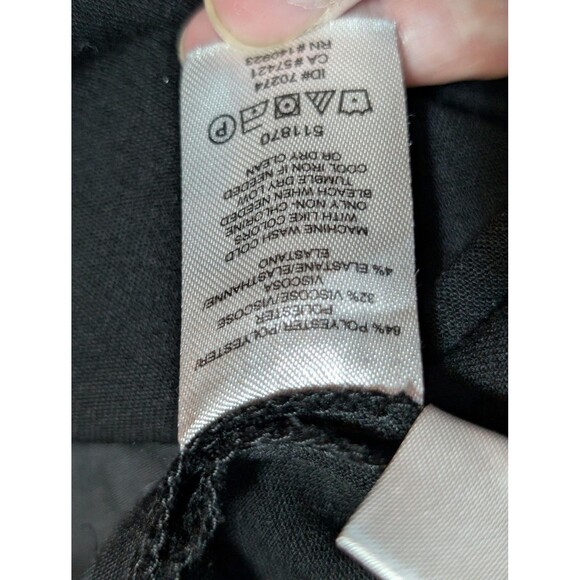 LOFT Black Wide Leg Trouser Dress Pants Size 6 - Picture 7 of 7